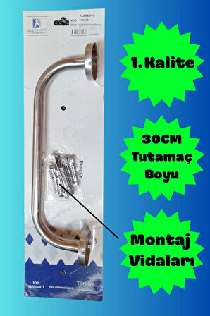 30 Cm Tutunma Barı Tutamak Wc Banyo Duş Klozet Küvet Yanı Kullanım Için .