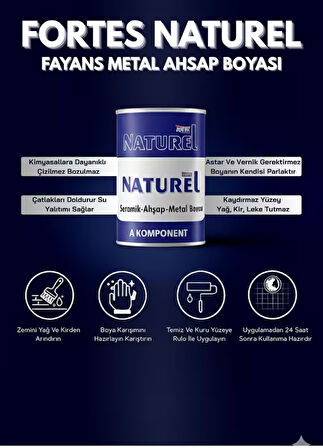 Fayans Boyası Tezgah, Mermer, Ahşap, Mobilya, Cam, Seramik, Kapı Boyası 1LT