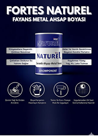 Fayans Boyası Tezgah, Mermer, Ahşap, Mobilya, Cam, Seramik, Kapı Boyası 1LT