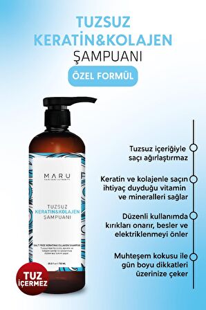 Maru Tuzsuz Keratin Ve Kolajen Bağ Onarıcı Bakım Şampuan 750 ml
