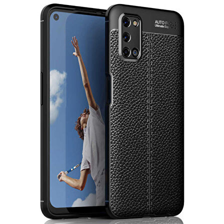 Gpack Oppo A72 Kılıf Niss Silikon Deri Görünümlü