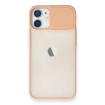 Apple İphone 11 Kılıf Palm Buzlu Kamera Sürgülü Silikon - Pembe iegxx