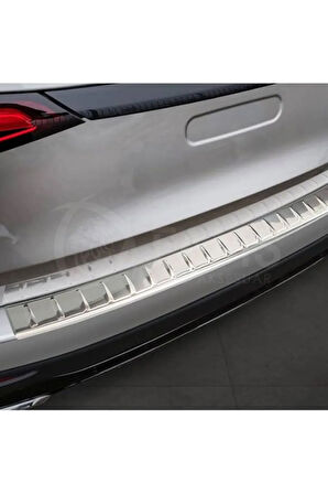 Audi Q4 E-Tron 2024 üzeri Krom Arka Tampon Üstü Koruma (Taşlı) P.Çelik