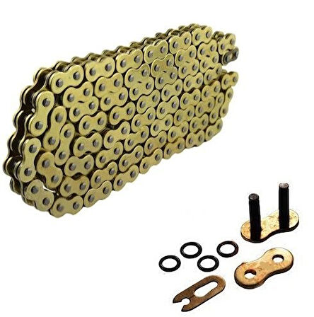 Kuba Superlight 125 cc Uyumlu Teker Zinciri Oringli Gold Uzun Zincir Arasmoto