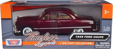 Motormax 1949 Ford Coupe Diecast Mavi 1/24