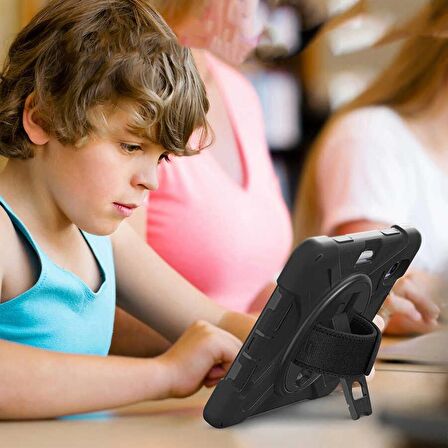 Gpack Apple iPad 10.9 (10.Nesil) 2022 Kılıf Defender Tablet Tank Koruma Standlı df2