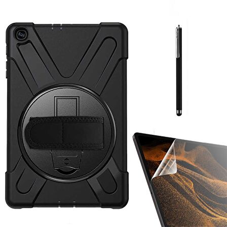 Gpack Samsung Galaxy Tab A 10.1 (2019) T510 Kılıf Defender Tablet Tank Koruma Standlı df22  Nano  Kalem