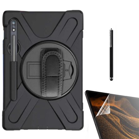 Gpack Samsung Galaxy Tab S7 Plus T970 Kılıf Defender Tablet Tank Koruma Standlı df33  Nano  Kalem