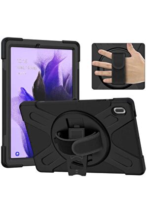 Gpack Samsung Galaxy Tab S7 Fe T730 Kılıf Defender Tablet Tank Koruma Standlı df33  Nano  Kalem