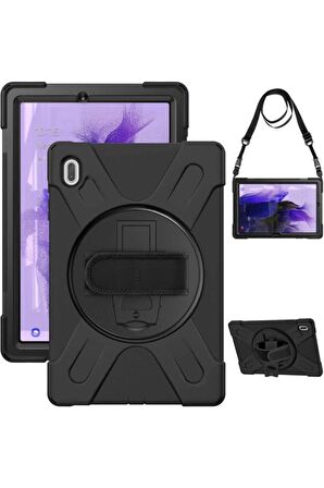 Gpack Samsung Galaxy Tab S7 Fe T737 Kılıf Defender Tablet Tank Koruma Standlı df3