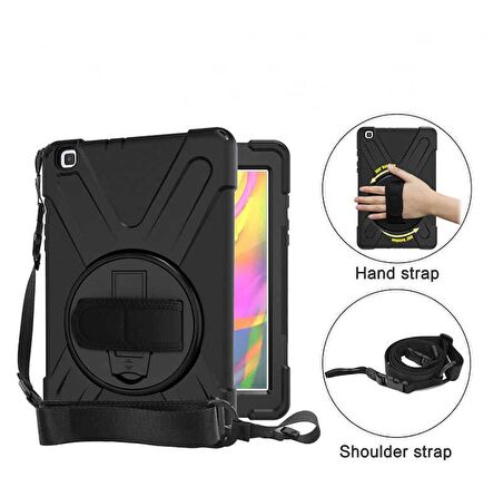 Gpack Samsung Galaxy Tab A8 10.5 Sm x200 Kılıf Defender Tablet Tank Koruma Standlı df2