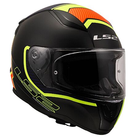 LS2 Rapıd 2 Extra Kapalı Kask Mat Neon Sarı-Navy-Mavi 