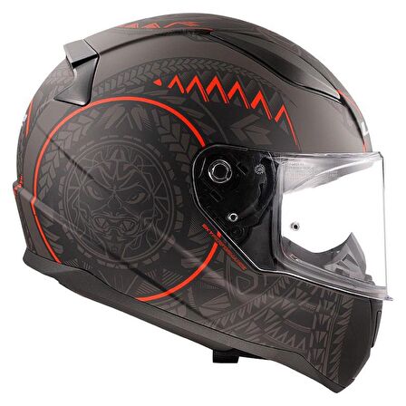 LS2 RAPID 2 TAKAROA MAT SİYAH-KIRMIZI KASK