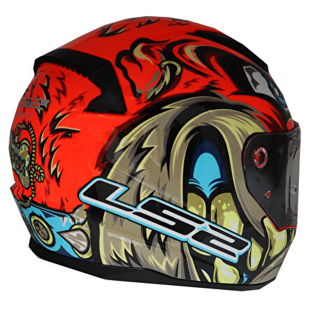 LS2 RAPID 2 SPOX KIRMIZI-GRİ KASK