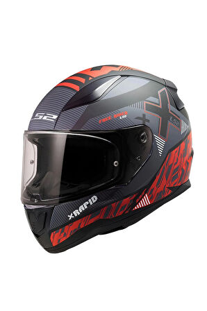 Rapıd 2 Xtreet Mat Siyah-kırmızı Kask