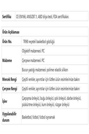 Numaralı Olabilen Sporcu Gözlüğü Mikro Fiber Temizlik Bezi ve Gözlük Temizleme Spreyi Hediyesiyle