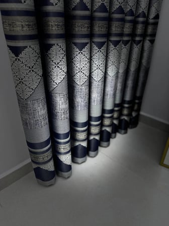NİVEMESHOME CEYHAN V-502 LACİVERT  1/3  PİLELİ FON PERDE APM