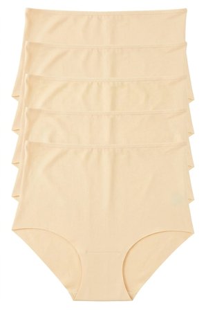 Kadın Külot Ekstra Yüksek Bel Lazer Kesim Esnek Iz Yapmayan 5 li Paket Polyester TEN
