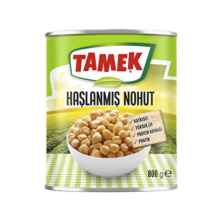 Tamek Haşlanmış Kuru Fasulye - Nohut - Barbunya 800 gr 6 lı Karma Paket