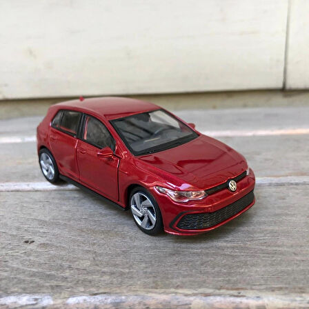 Welly Volkswagen Golf 8 GTI Diecast Metal Araba Model Araba Oyuncak Araba Çek Bırak Araba 12 Cm