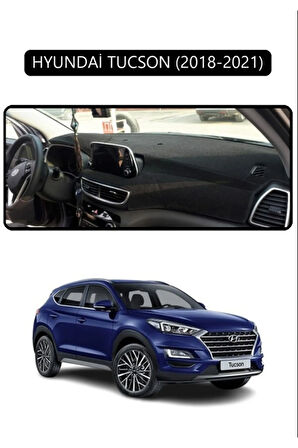 Hyundai Tucson 2018-2021 Torpido Koruma  Halısı -  Siyah Kenar