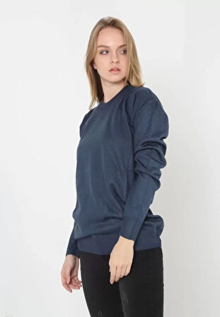 Üç İplik Biskilet Yaka Basic SweatShirt - Beyaz