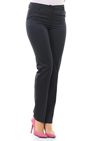 SORALLİNE KADIN BOYU PAÇA PANTOLON MEVSİMLİK KUMAŞ  1641 LACİVERT