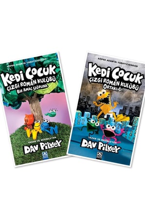 Köpek Adam 12 Kırmızı Patiler Dahil, Köpek Adam Son 2 Kitap, Kedi Çocuk Son 2 Kitap (5 Kitap)