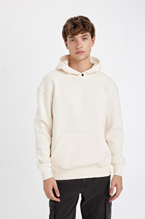 DeFacto Boxy Fit Kapüşonlu Sırt Baskılı Baskılı Sweatshirt C7047AX24AUER137