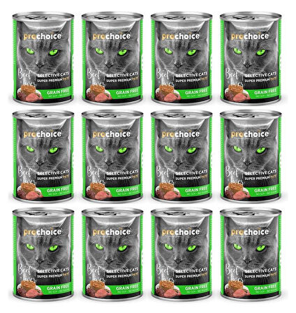 Pro Choice Kedi Konservesi Ezme Biftekli 400 Gr. X 12 Adet