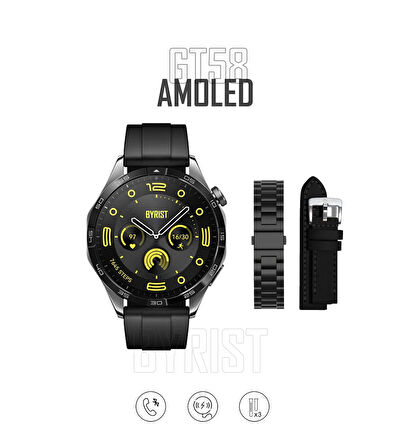 SMRT WTCH GT58GT58 AMOLED FULL SCREEN 3 KORDONLU