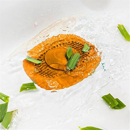 2 Adet Kademeli Lavabo Tıkacı Silikon Lavabo Gider Tıpası Koku Önleyici Gider Kontrol Tıpası Turuncu