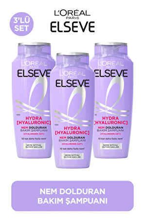 Elseve Hydra [hyaluronic] Nem Dolduran Şampuan 300 Ml 3'lü Set
