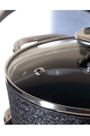  Madame Coco Noir Titanium 7 Parça Tencere Seti Siyah  1KTNCR0276150