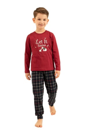 Arnetta Erkek Çocuk Bordo Pijama Takımı 3820-3 