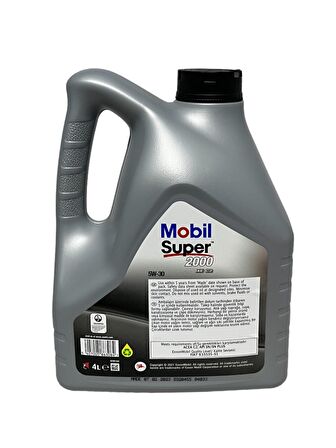 Mobil Süper 2000 XE C2 5W-30 Motor Yağı 4 Litre