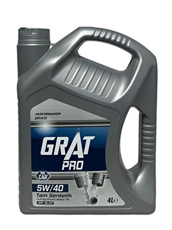 Grat Pro 5W-40 Tam Sentetik Motor Yağı 4 Litre