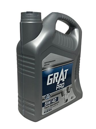 Grat Pro 5W-40 Tam Sentetik Motor Yağı 4 Litre