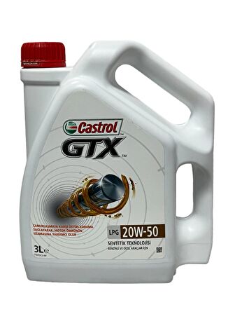 Castrol GTX 20W-50 Motor Yağı 3 Litre