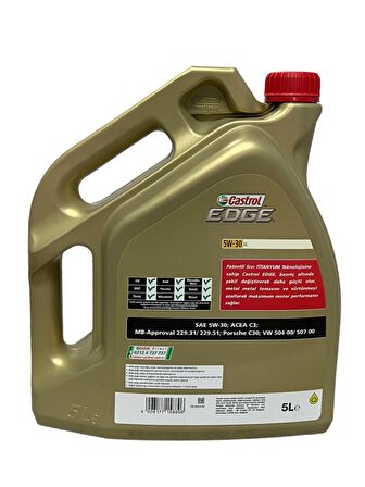 Castrol Edge 5W-30 LL Tam Sentetik Motor Yağı 5 Litre