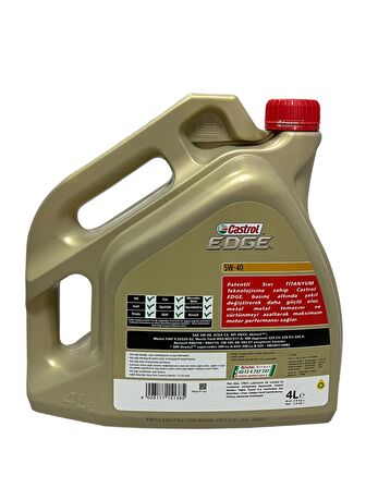 Castrol Edge 5W-40 Tam Sentetik Motor Yağı 4 Litre