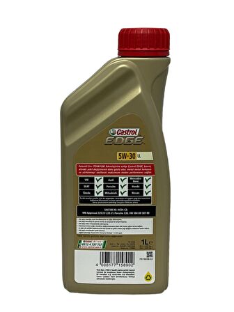 Castrol Edge 5W-30 LL Tam Sentetik Motor Yağı 1 Litre