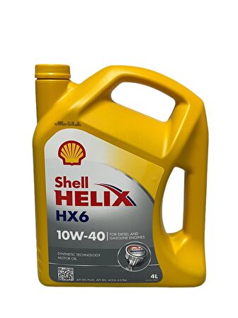 Shell Helix HX6-HX7 10W-40 Sentetik Motor Yağı 4+1 Litre