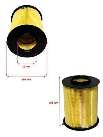 Ford Focus-II Boru Tip 2004-2012 Hava Filtresi