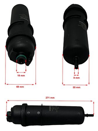 Bmw 3 G20, G80 (316D, 318D, 320D, 330D)-(320D, 330D, M340D X-Drive) 2018 ve Sonrası Yakıt Filtresi