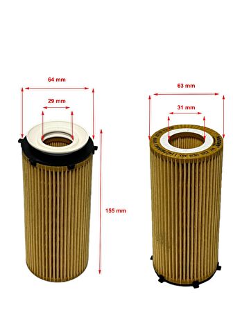 Bmw 3 Serisi E90, E91, E92, E93 (325 D, 330 D),(X-Drive) 2008-2013 Yağ Filtresi