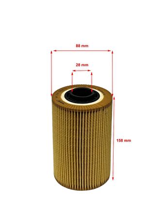 Opel Omega B (2.5 Td) 1994-2003 Dar Tip Yağ Filtresi