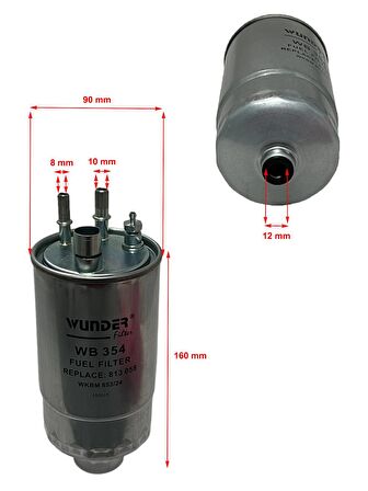 Opel Meriva A (1.3 D 51-55 Kw) 2003-2010 Metal Yakıt Filtresi