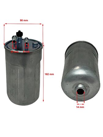 Opel Corsa D (1.3 D 55-66-70 Kw, 1.7 D 96 Kw) 2006-2014 Geniş Sensör Girişli Yakıt Filtresi