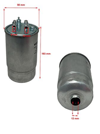 Opel Corsa D (1.3 D 55-66 Kw) 2006-2014 Dar Sensör Girişli Yakıt Filtresi